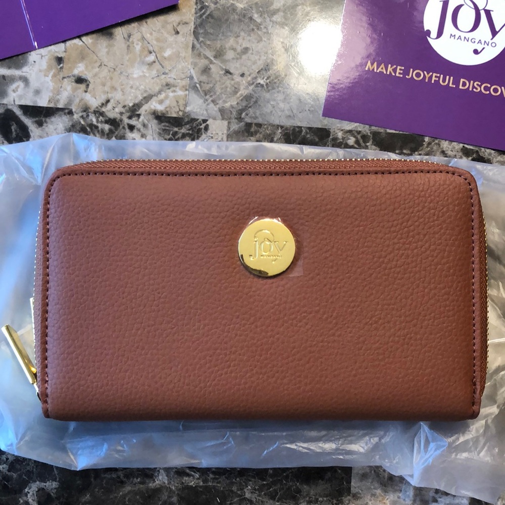Leather Double Zip Wallet with RFID Protection